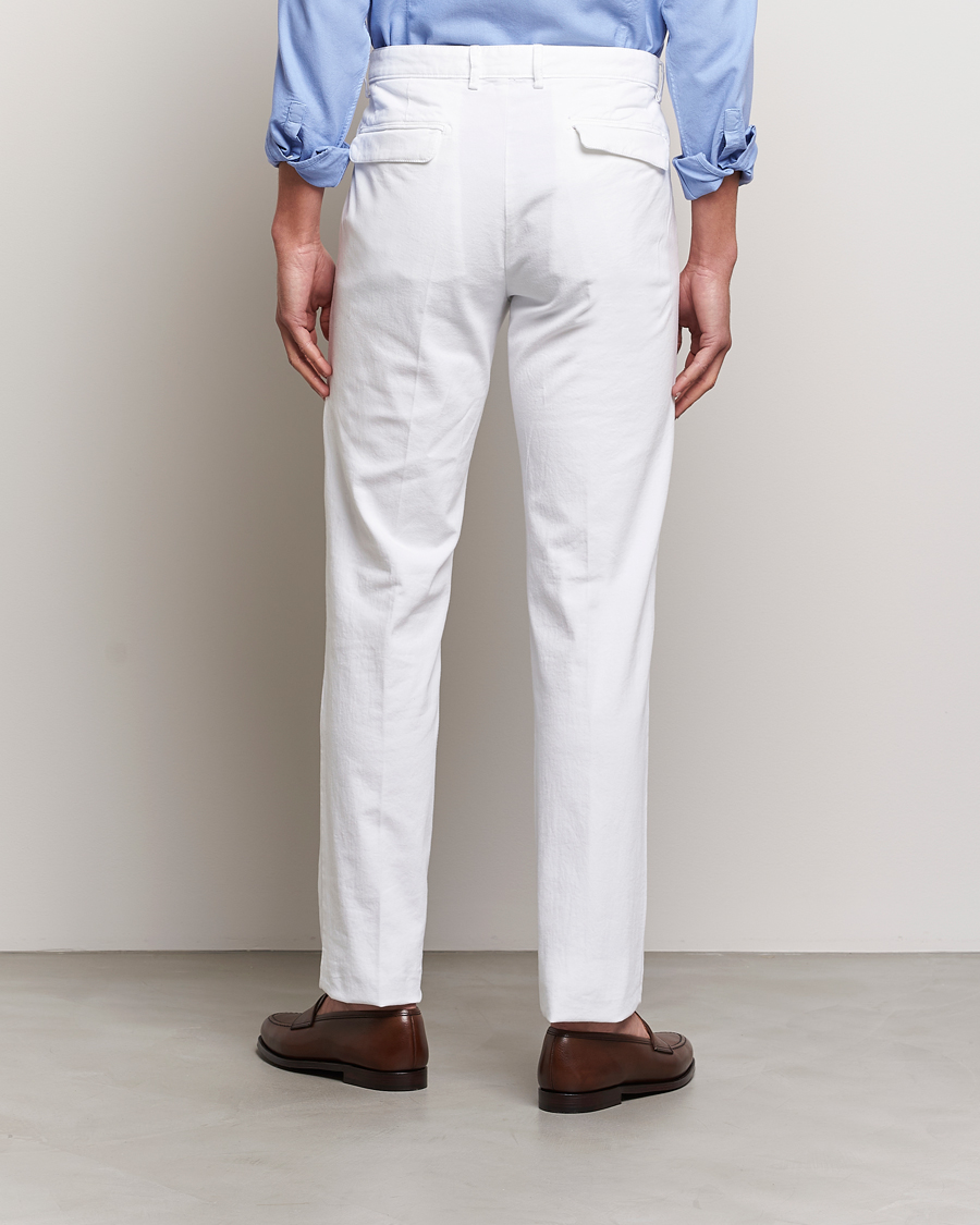 Hombres | Pantalones | Massimo Alba | Ionio Cotton/Cashmere Trousers White