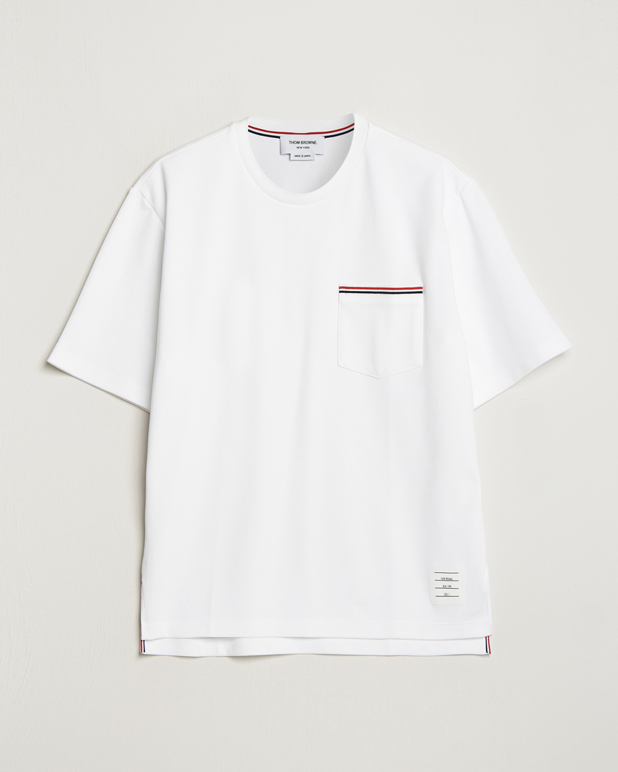 Hombres | Camisetas | Thom Browne | Short Sleeve Pocket T-Shirt White