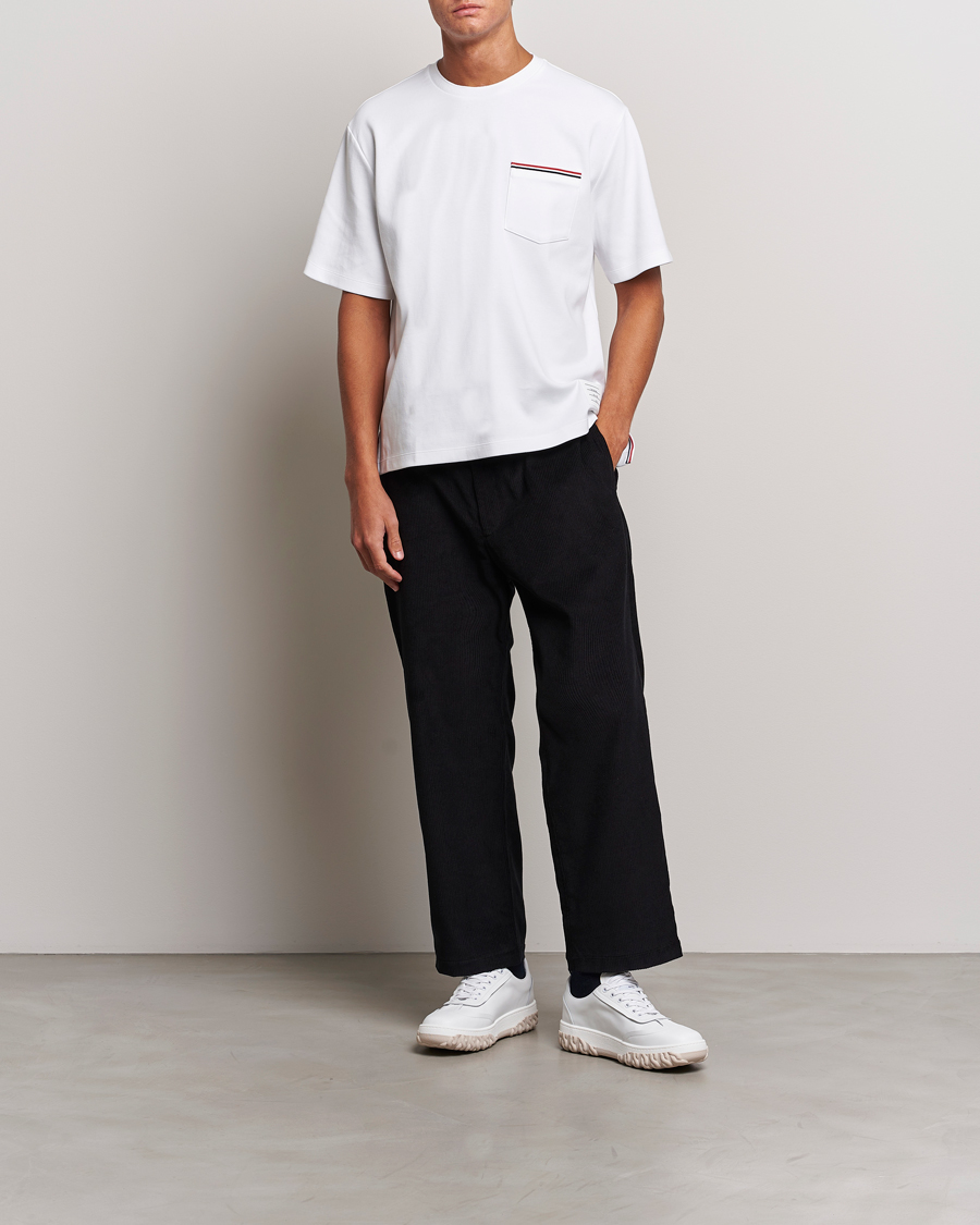 Hombres | Camisetas | Thom Browne | Short Sleeve Pocket T-Shirt White