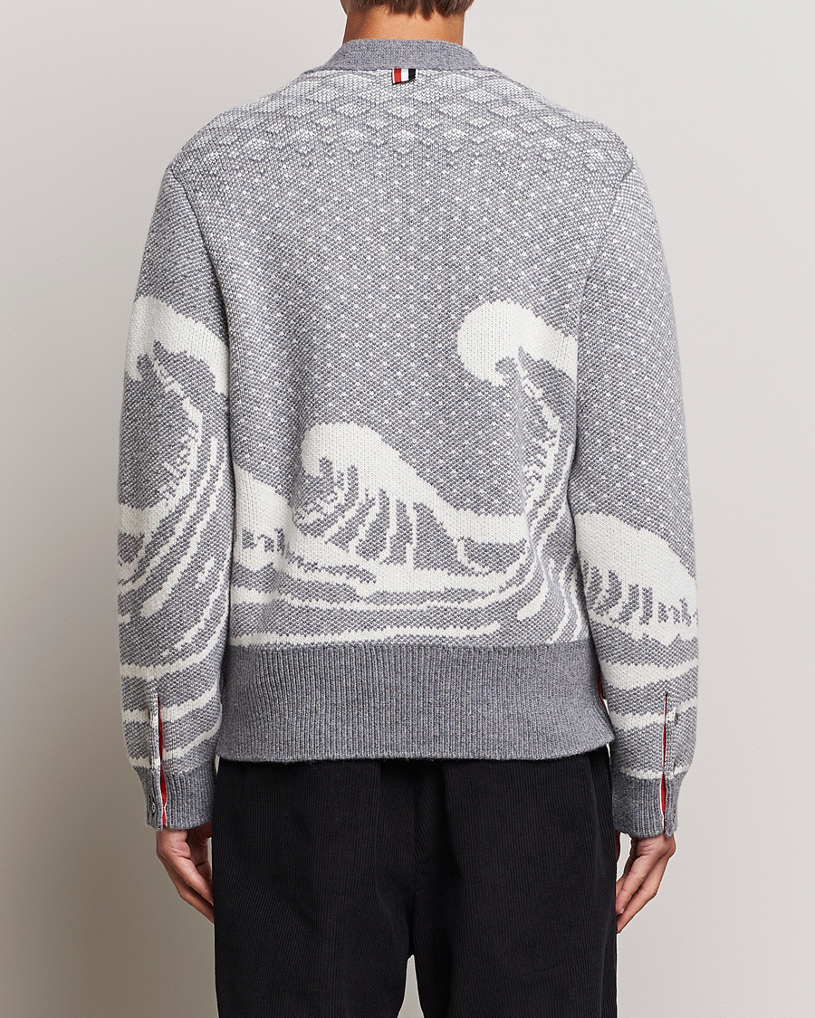 Hombres | Jerséis y prendas de punto | Thom Browne | Fair Isle Jacquard Cardigan Grey