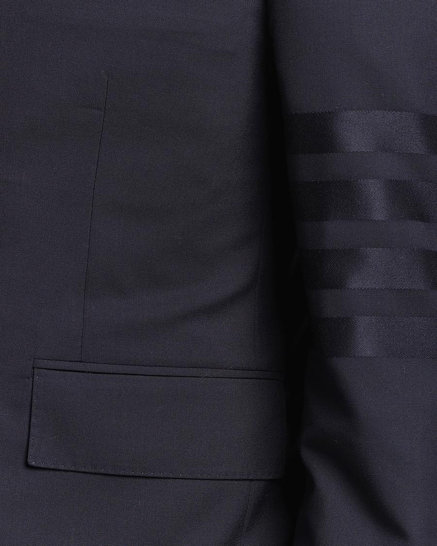 Hombres | Blazers | Thom Browne | Tonal 4 Bar Wool Blazer Navy