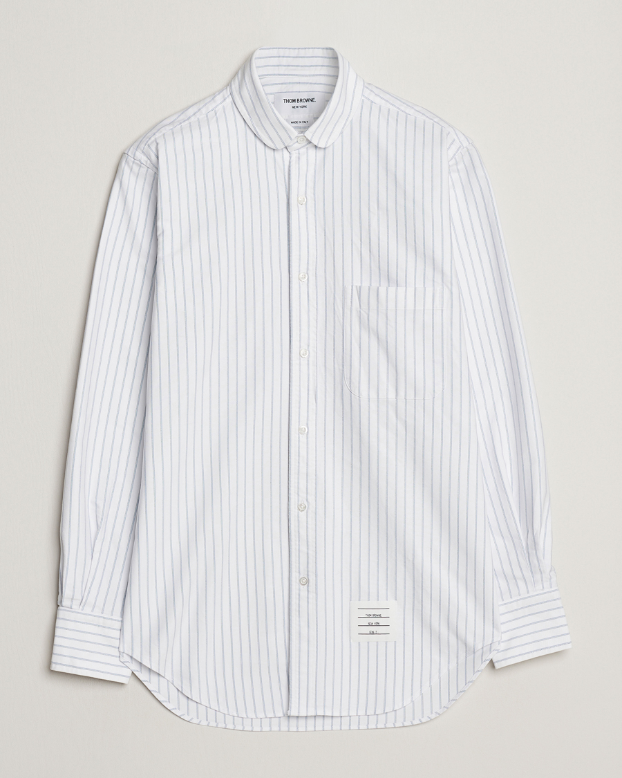 Hombres | Camisas | Thom Browne | Oxford Pinstripe Shirt Light Blue