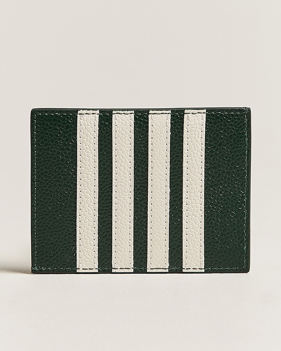 Hombres | Thom Browne Pebble Grain Card Holder Dark Green | Thom Browne | Pebble Grain Card Holder Dark Green