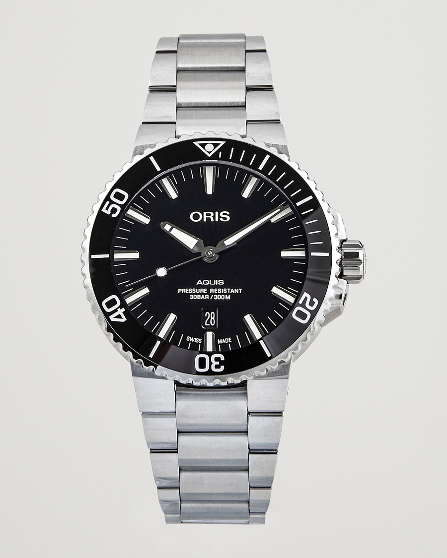 Hombres | Oris Aquis Date 43,5mm Polished Black | Oris | Aquis Date 43,5mm Polished Black