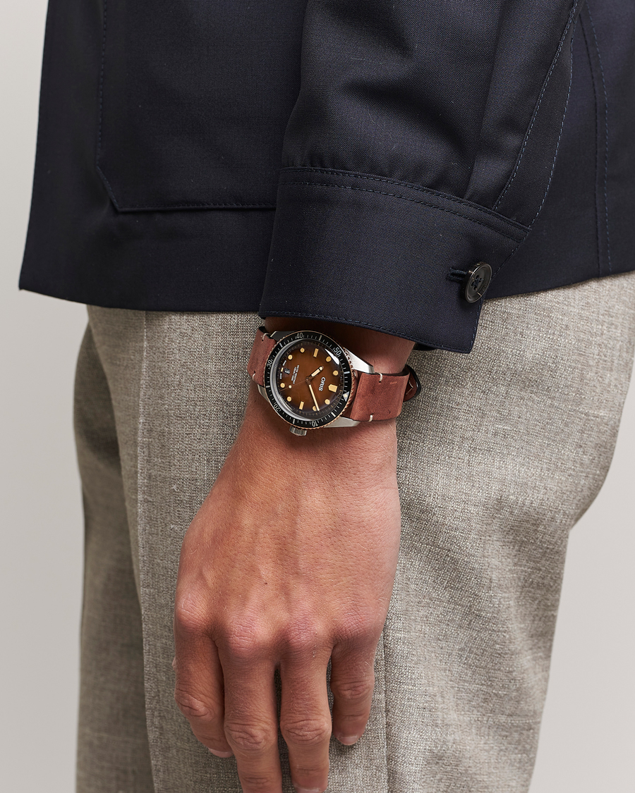 Hombres | Relojes | Oris | Divers Sixty-Five 40mm Leather Bracelet Brown