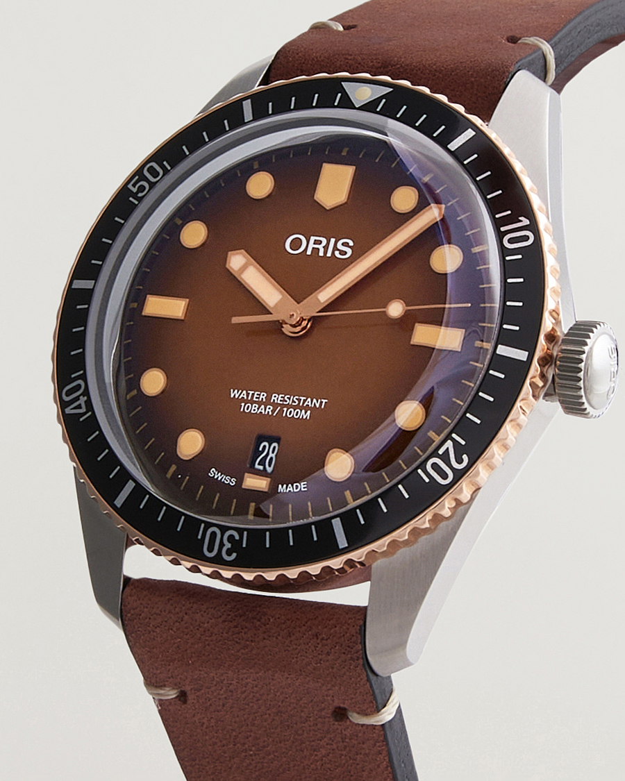 Hombres | Oris Divers Sixty-Five 40mm Leather Bracelet Brown | Oris | Divers Sixty-Five 40mm Leather Bracelet Brown
