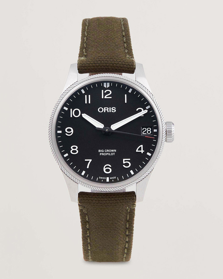 Hombres | Oris Big Crown Propilot Date 41mm Leather Bracelet Black | Oris | Big Crown Propilot Date 41mm Leather Bracelet Black