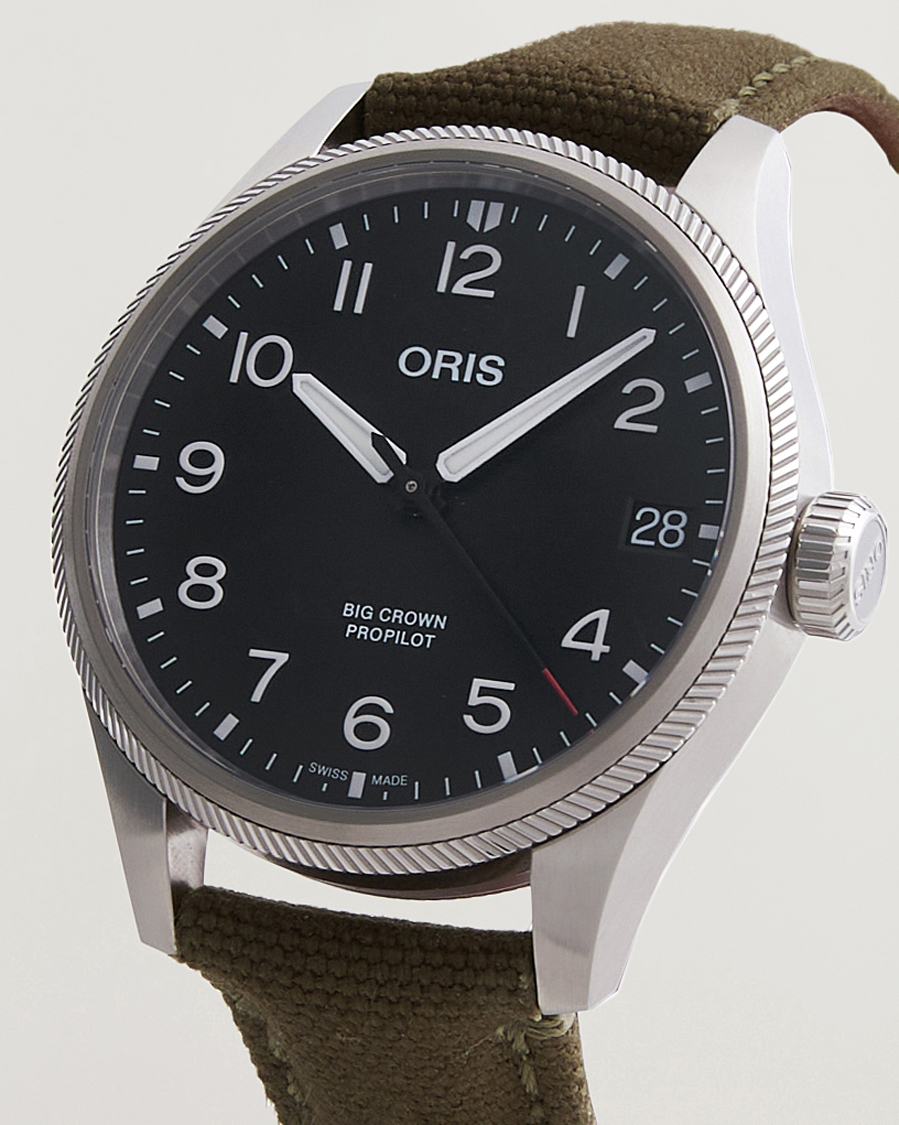 Hombres | Oris Big Crown Propilot Date 41mm Leather Bracelet Black | Oris | Big Crown Propilot Date 41mm Leather Bracelet Black