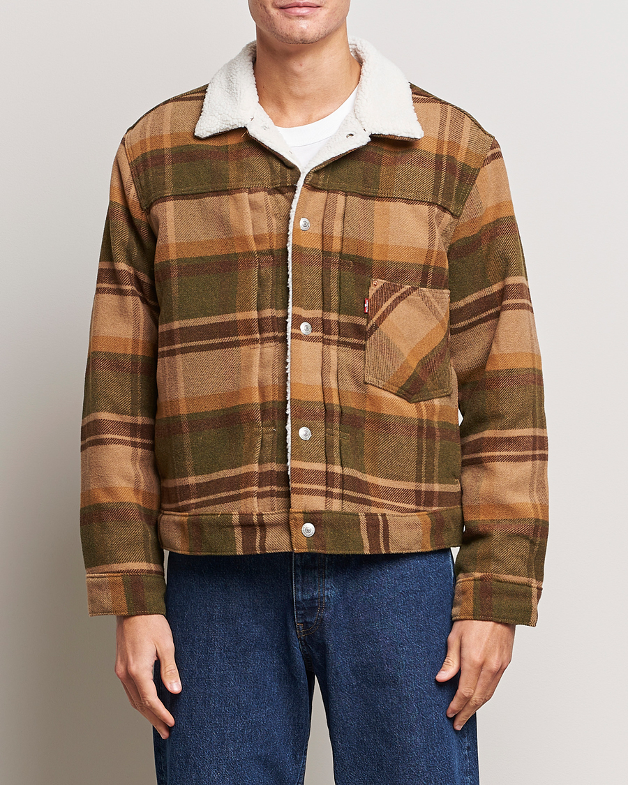 Hombres | Abrigos y chaquetas | Levi's | Type I Checked Sherpa Trucker Winter Moss