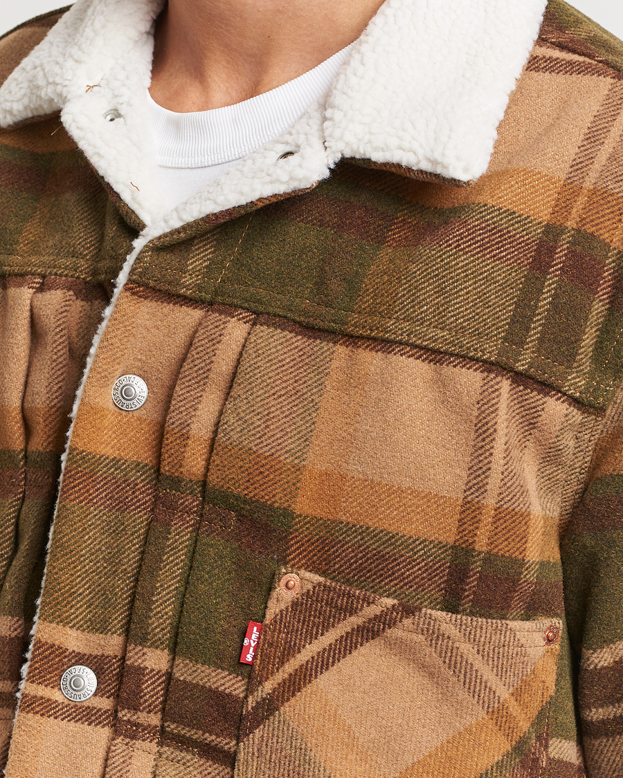 Hombres | Abrigos y chaquetas | Levi's | Type I Checked Sherpa Trucker Winter Moss