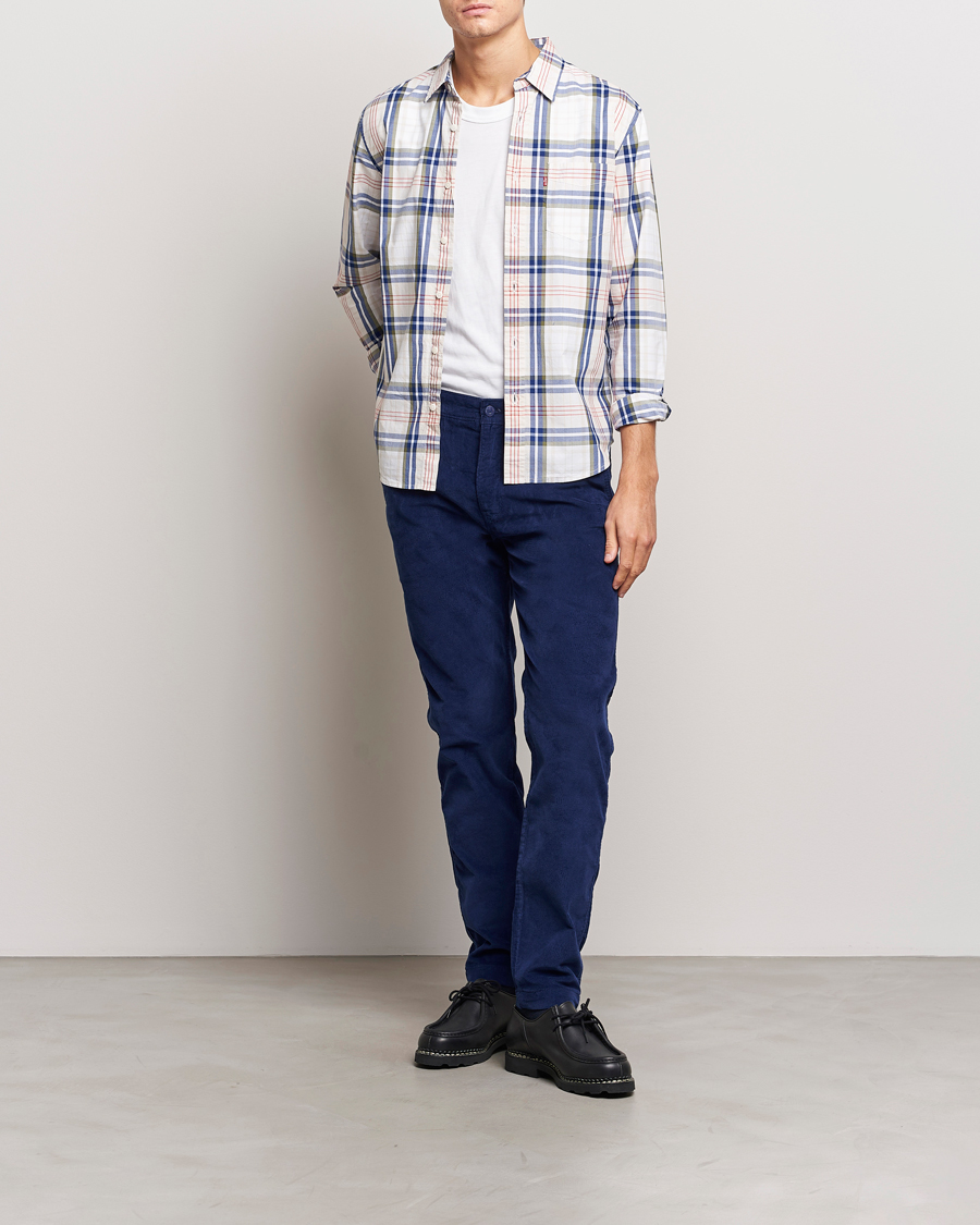 Hombres | Pantalones | Levi's | Garment Dyed Stretch Corduroy Chino Ocean Cavern