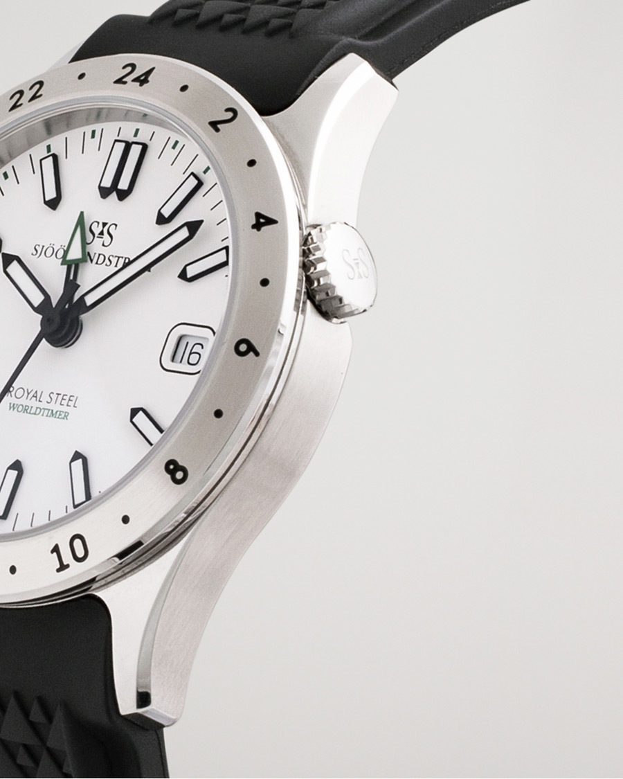 Hombres | Sjöö Sandström Pre-Owned Royal Steel Worldtimer 36mm SS-1836-WT | Sjöö Sandström Pre-Owned | Royal Steel Worldtimer 36mm SS-1836-WT
