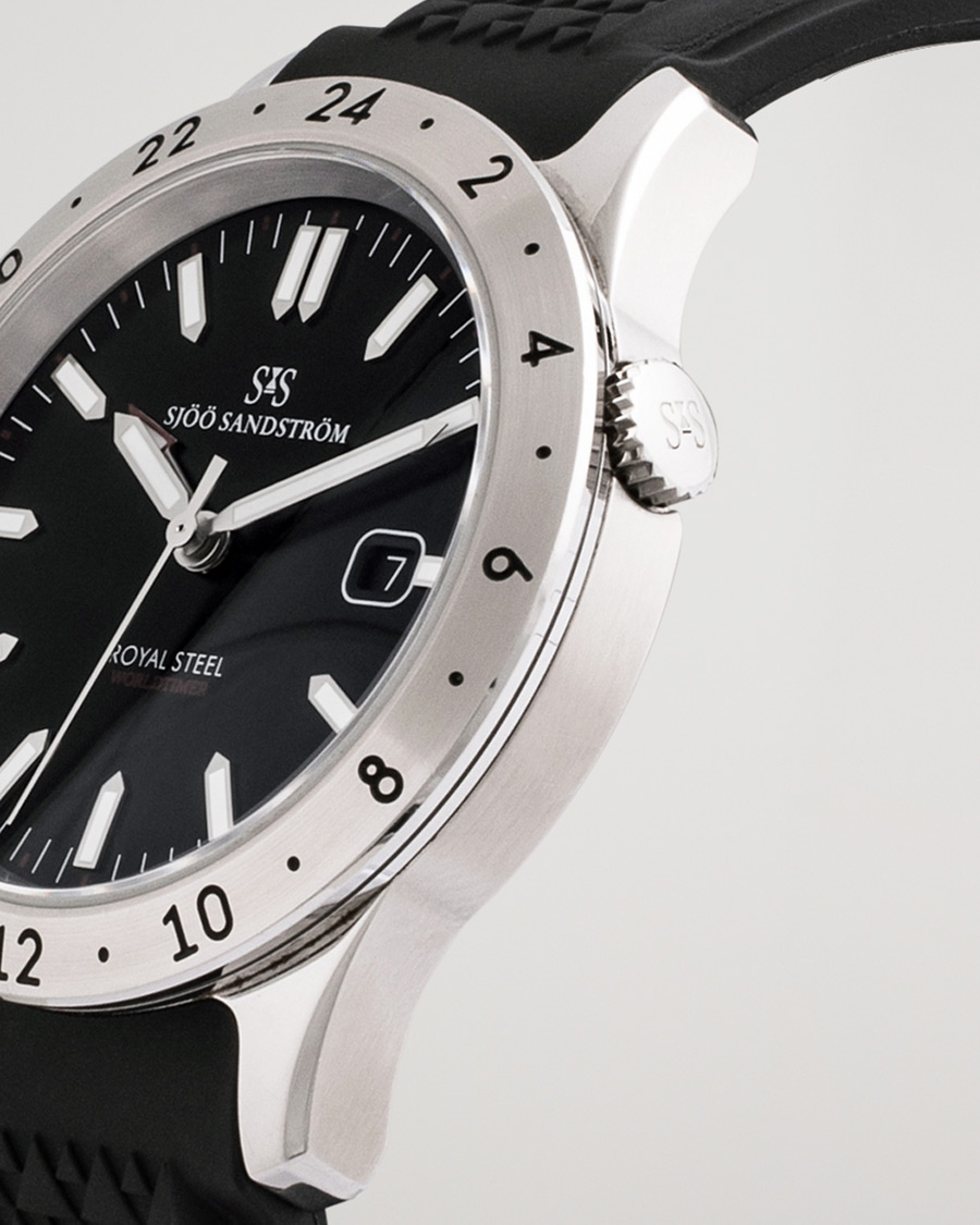 Hombres | Sjöö Sandström Pre-Owned Royal Steel Worldtimer 41mm SS-1841-WT | Sjöö Sandström Pre-Owned | Royal Steel Worldtimer 41mm SS-1841-WT