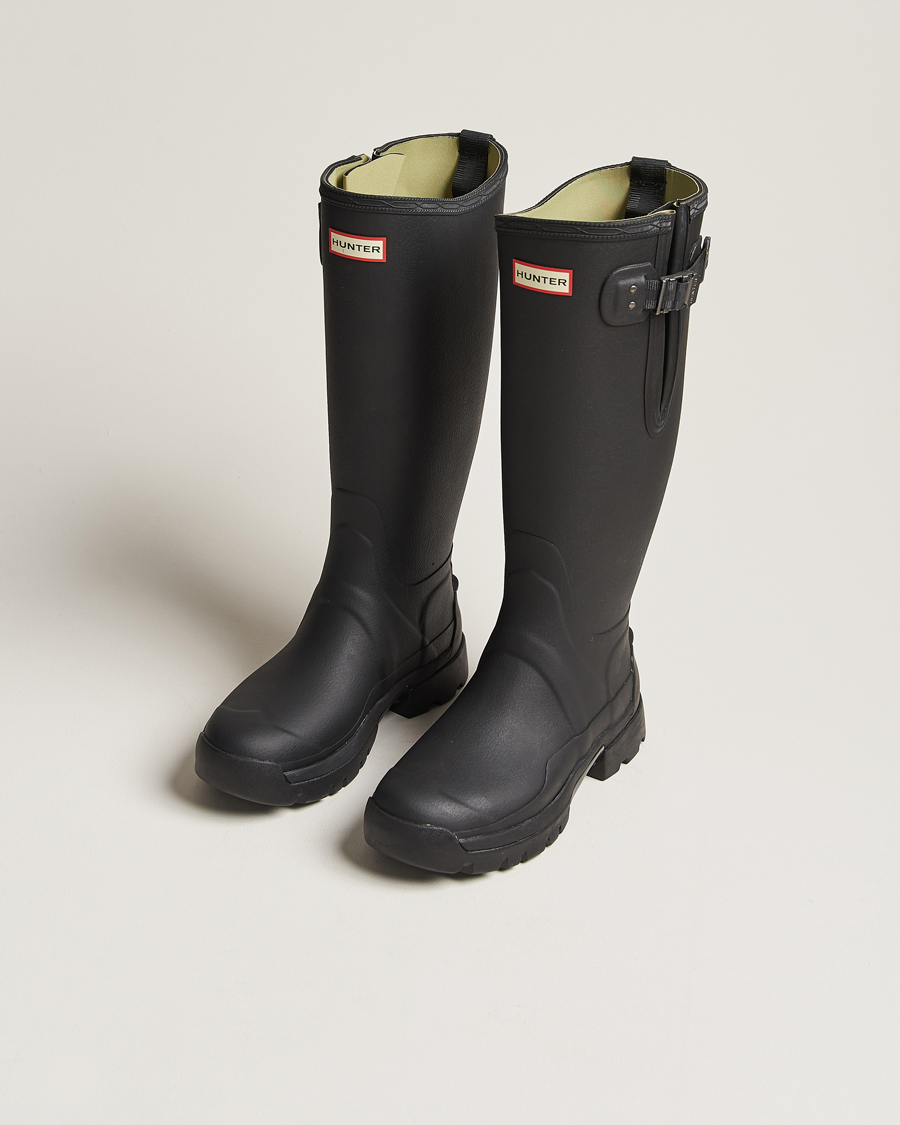 Hombres | Sobrecubiertas | Hunter Boots | Balmoral Side Adjustable Neo Boot Black
