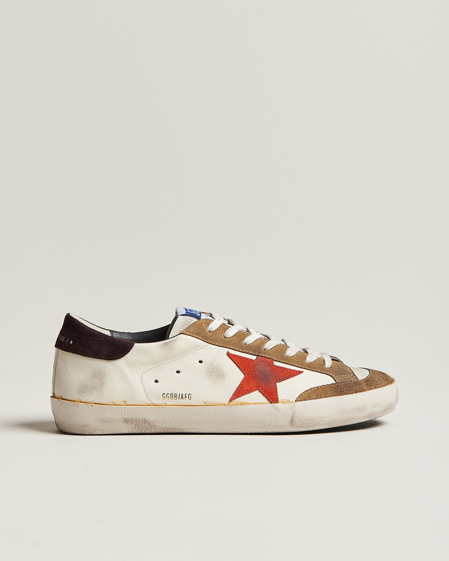 Hombres | Golden Goose Deluxe Brand Super-Star Sneakers White/Brown | Golden Goose | Deluxe Brand Super-Star Sneakers White/Brown
