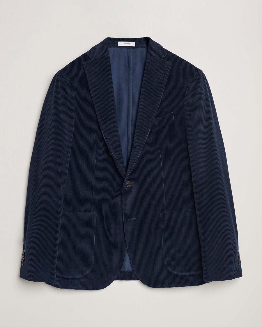 Hombres | Blazers | Boglioli | K Jacket Corduroy Blazer Navy
