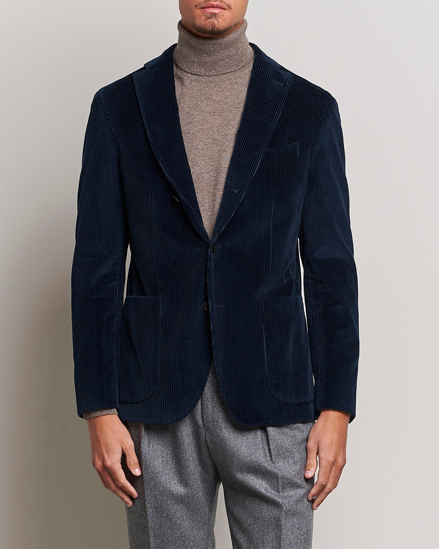 Hombres | Blazers | Boglioli | K Jacket Corduroy Blazer Navy
