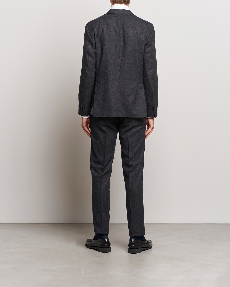 Hombres | Trajes | Boglioli | K Jacket Light Flannel Suit Dark Grey