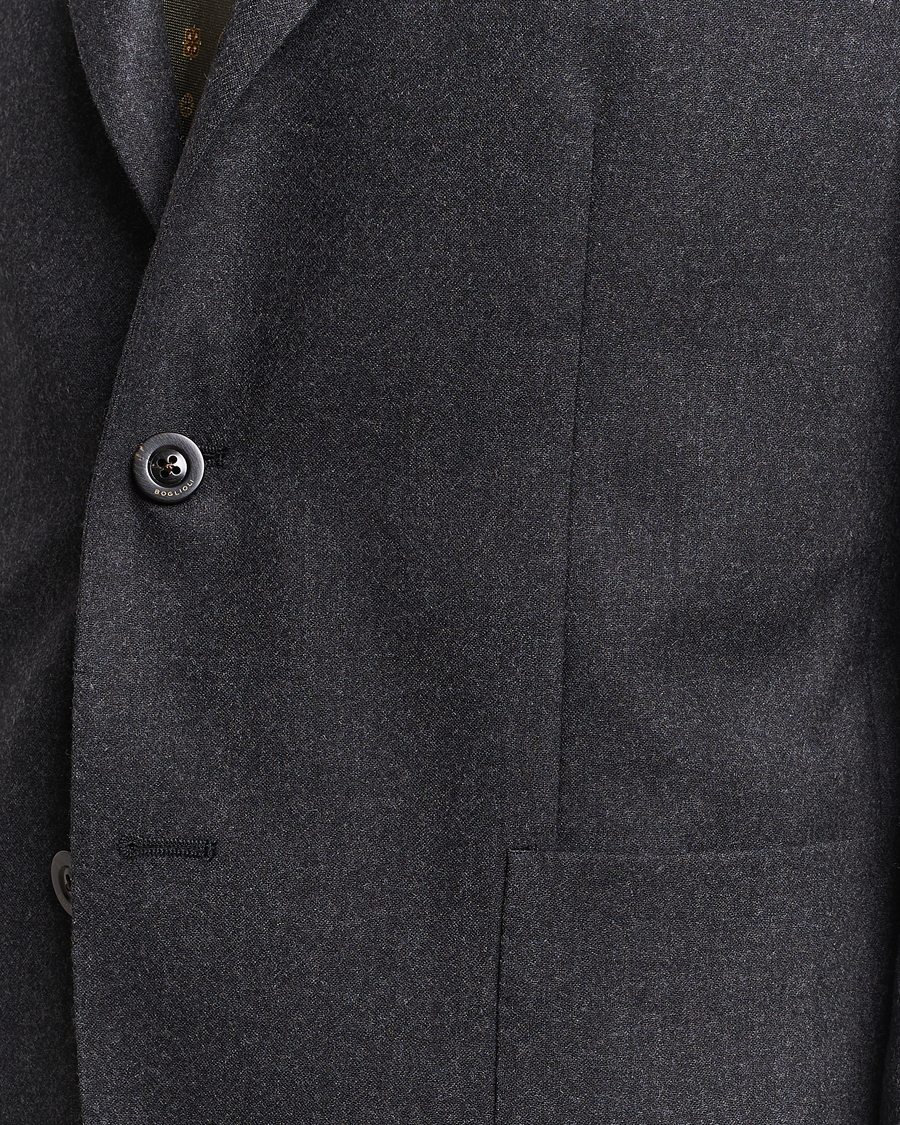 Hombres | Trajes | Boglioli | K Jacket Light Flannel Suit Dark Grey