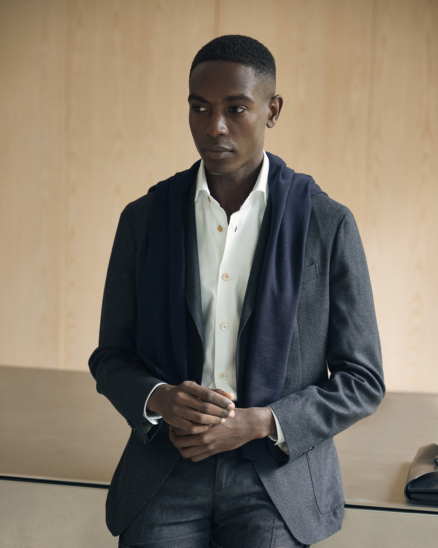 Hombres | Trajes | Boglioli | K Jacket Light Flannel Suit Dark Grey