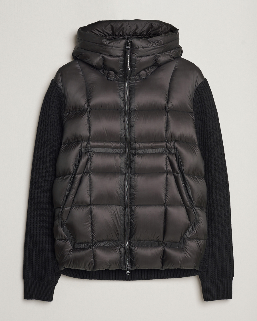 Hombres | Abrigos y chaquetas | C.P. Company | Merino Wool Padded Hybrid Hood Jacket Black