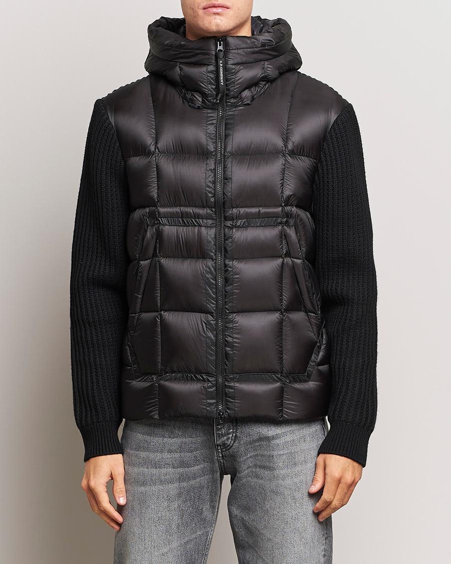 Hombres | Abrigos y chaquetas | C.P. Company | Merino Wool Padded Hybrid Hood Jacket Black