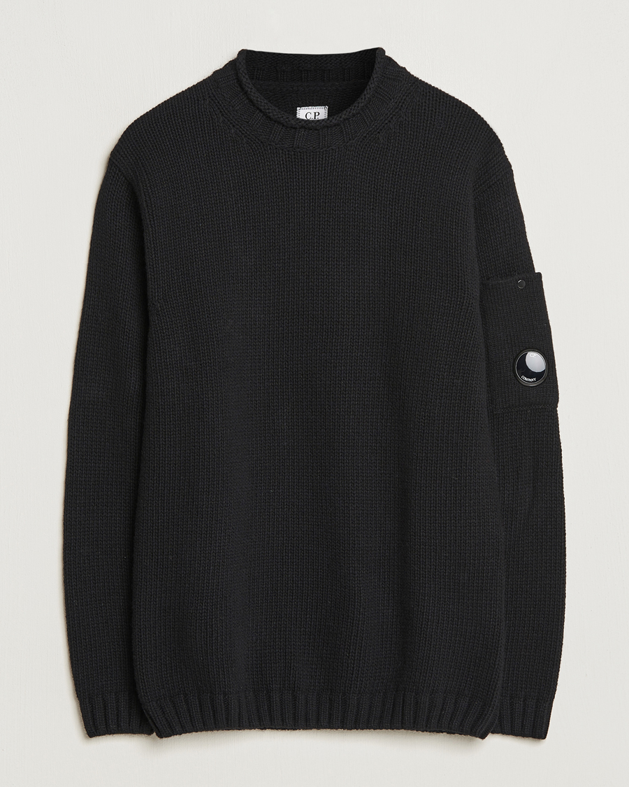Hombres | Jerséis y prendas de punto | C.P. Company | Knitted Lambswool Turtleneck Black