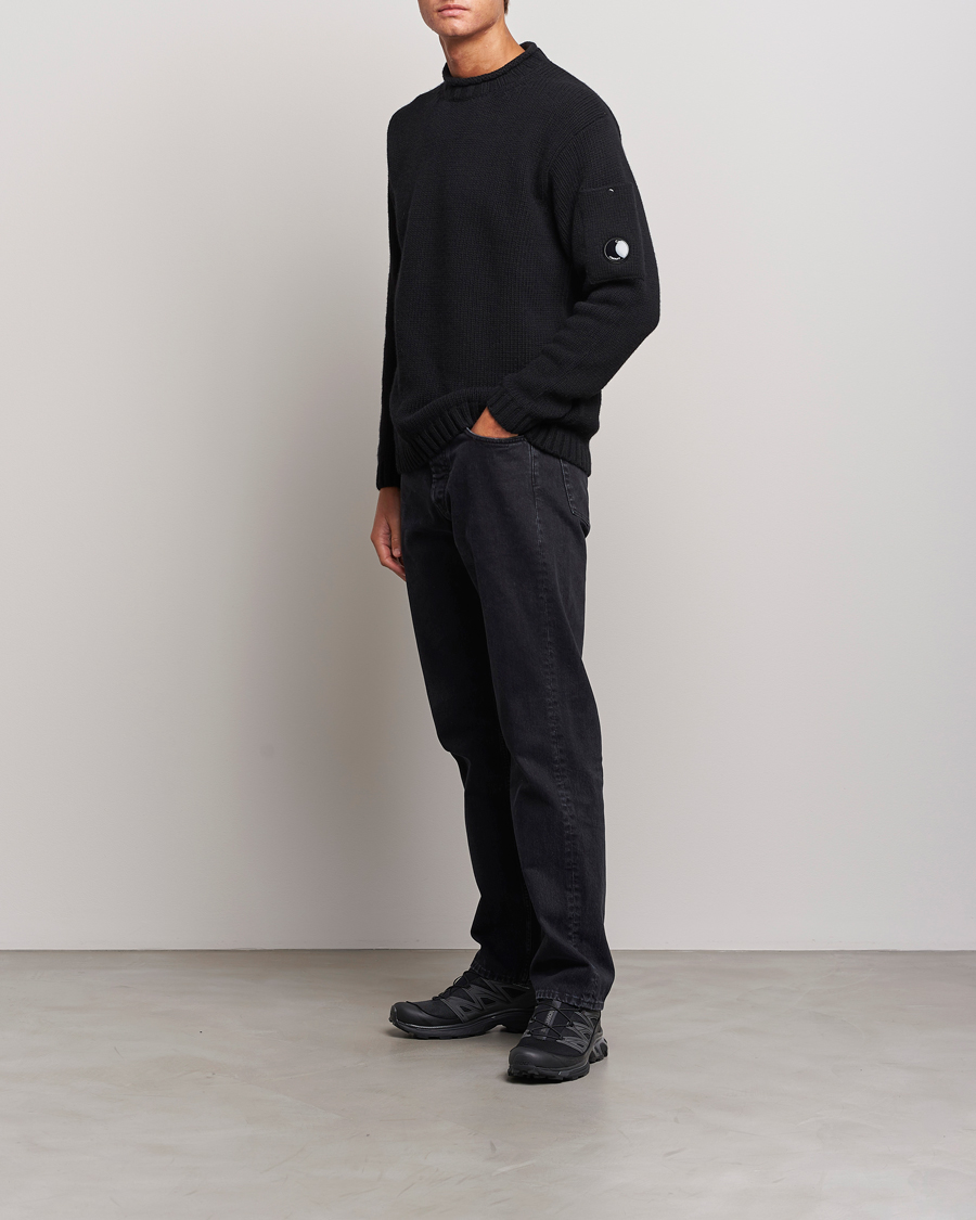 Hombres | Jerséis y prendas de punto | C.P. Company | Knitted Lambswool Turtleneck Black