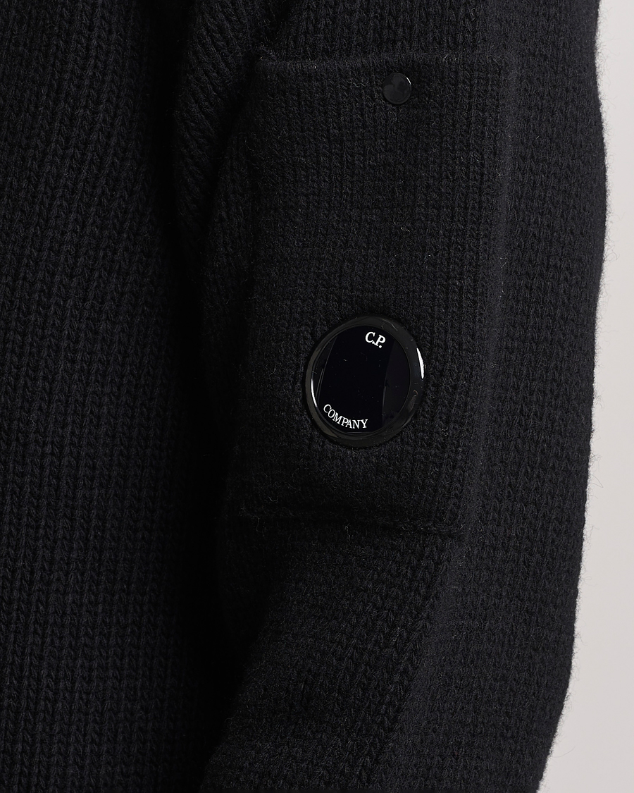 Hombres | Jerséis y prendas de punto | C.P. Company | Knitted Lambswool Turtleneck Black