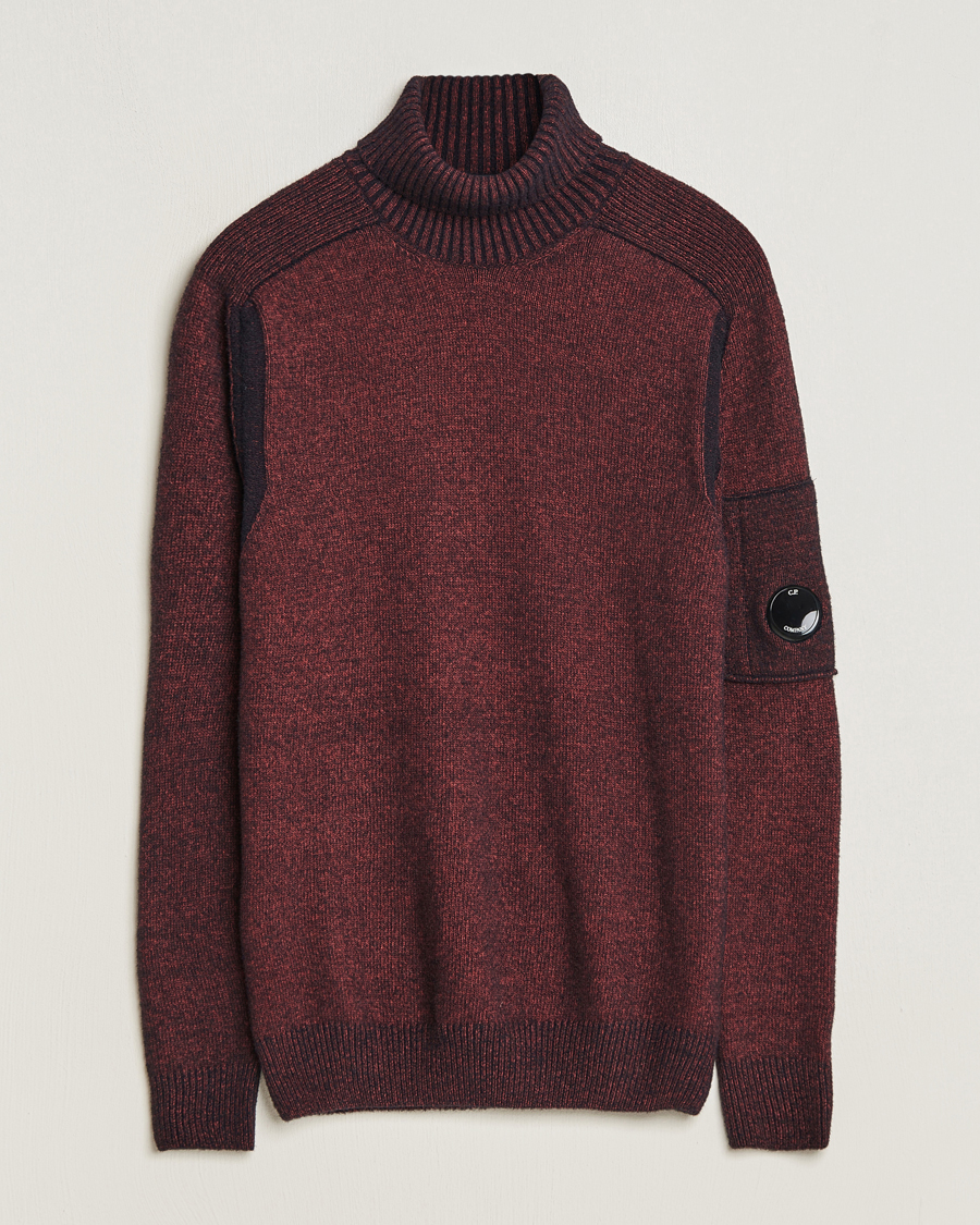 Hombres | Jerséis y prendas de punto | C.P. Company | Fleece Knit Rollneck Red