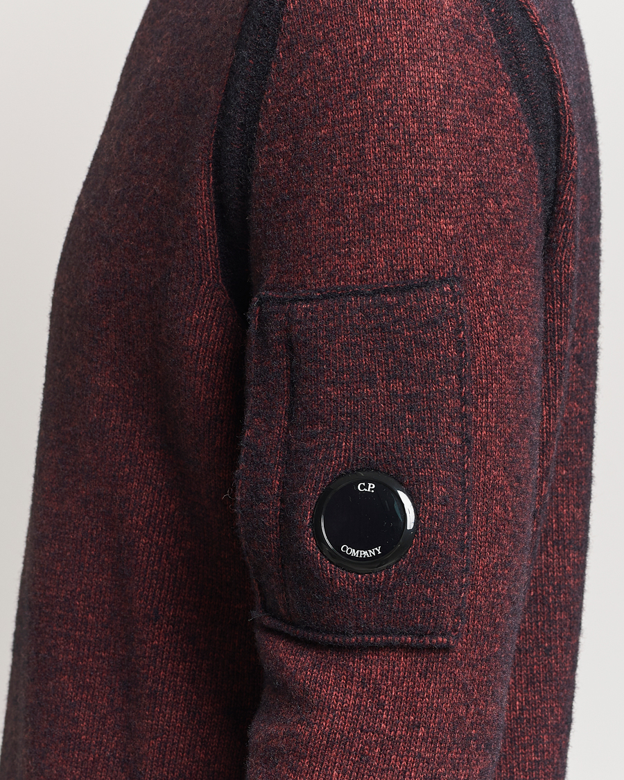 Hombres | Jerséis y prendas de punto | C.P. Company | Fleece Knit Rollneck Red