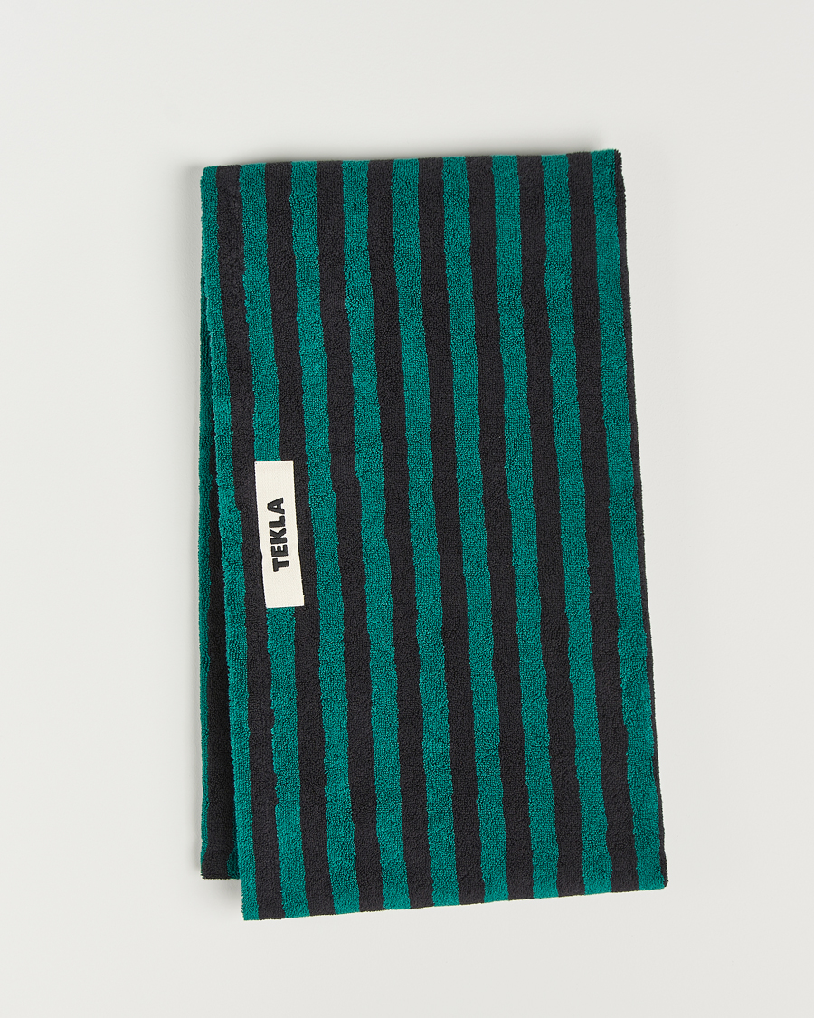 Hombres | Tekla Organic Terry Beach Towel Ivy Stripes | Tekla | Organic Terry Beach Towel Ivy Stripes