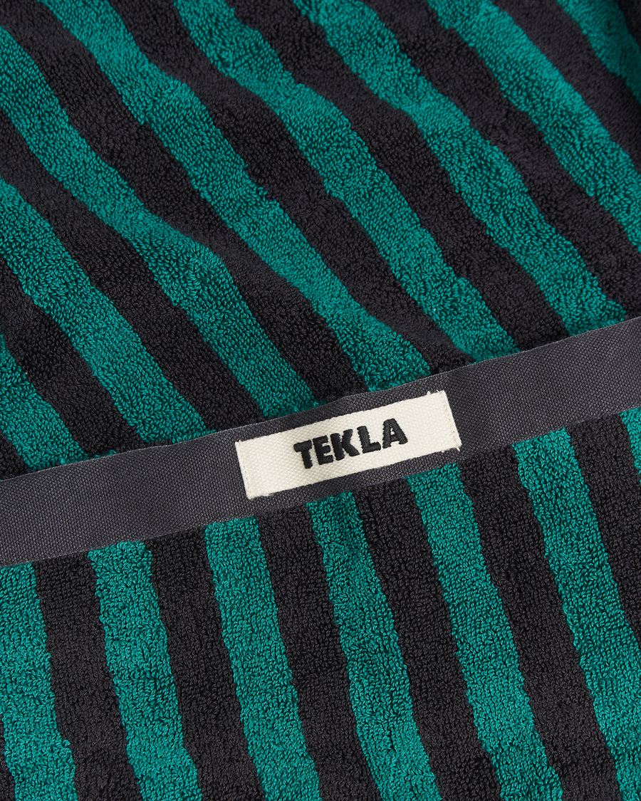 Hombres | Tekla Organic Terry Beach Towel Ivy Stripes | Tekla | Organic Terry Beach Towel Ivy Stripes