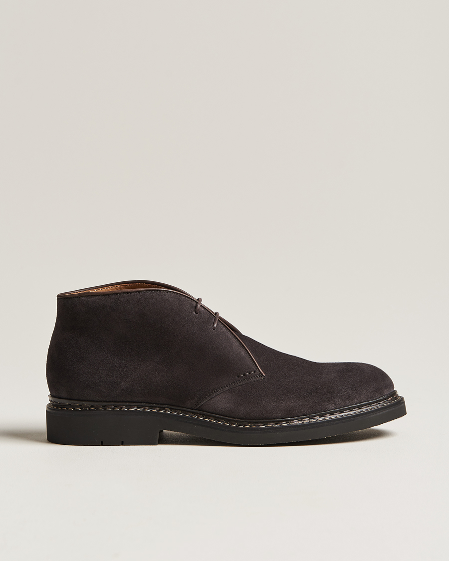 Hombres | Heschung Genet Suede Chukka Boot Dark Brown | Heschung | Genet Suede Chukka Boot Dark Brown
