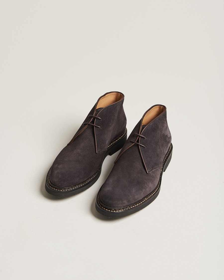 Hombres | Heschung Genet Suede Chukka Boot Dark Brown | Heschung | Genet Suede Chukka Boot Dark Brown