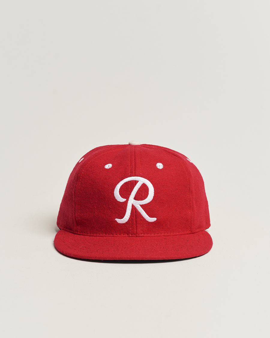 Hombres | Ebbets Field Flannels Made in USA Seattle Rainiers 1955 Vintage Ballcap Red | Ebbets Field Flannels | Made in USA Seattle Rainiers 1955 Vintage Ballcap Red