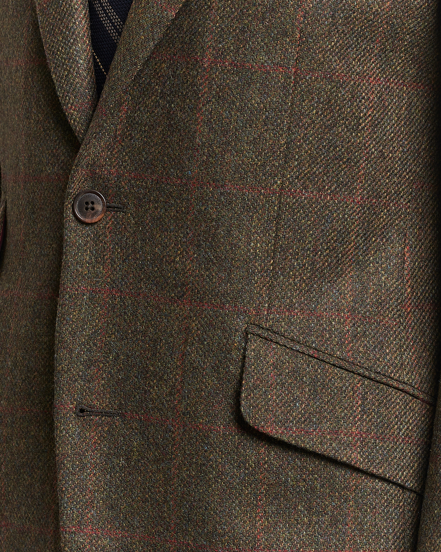 Hombres | Blazers | Walker Slater | Edward Lambswool Windowpane Blazer Green