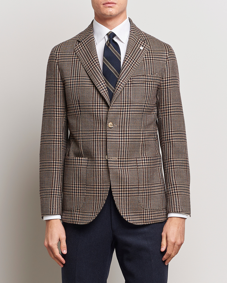 Hombres | Blazers | L.B.M. 1911 | Jack Regular Checked Wool Blazer Brown