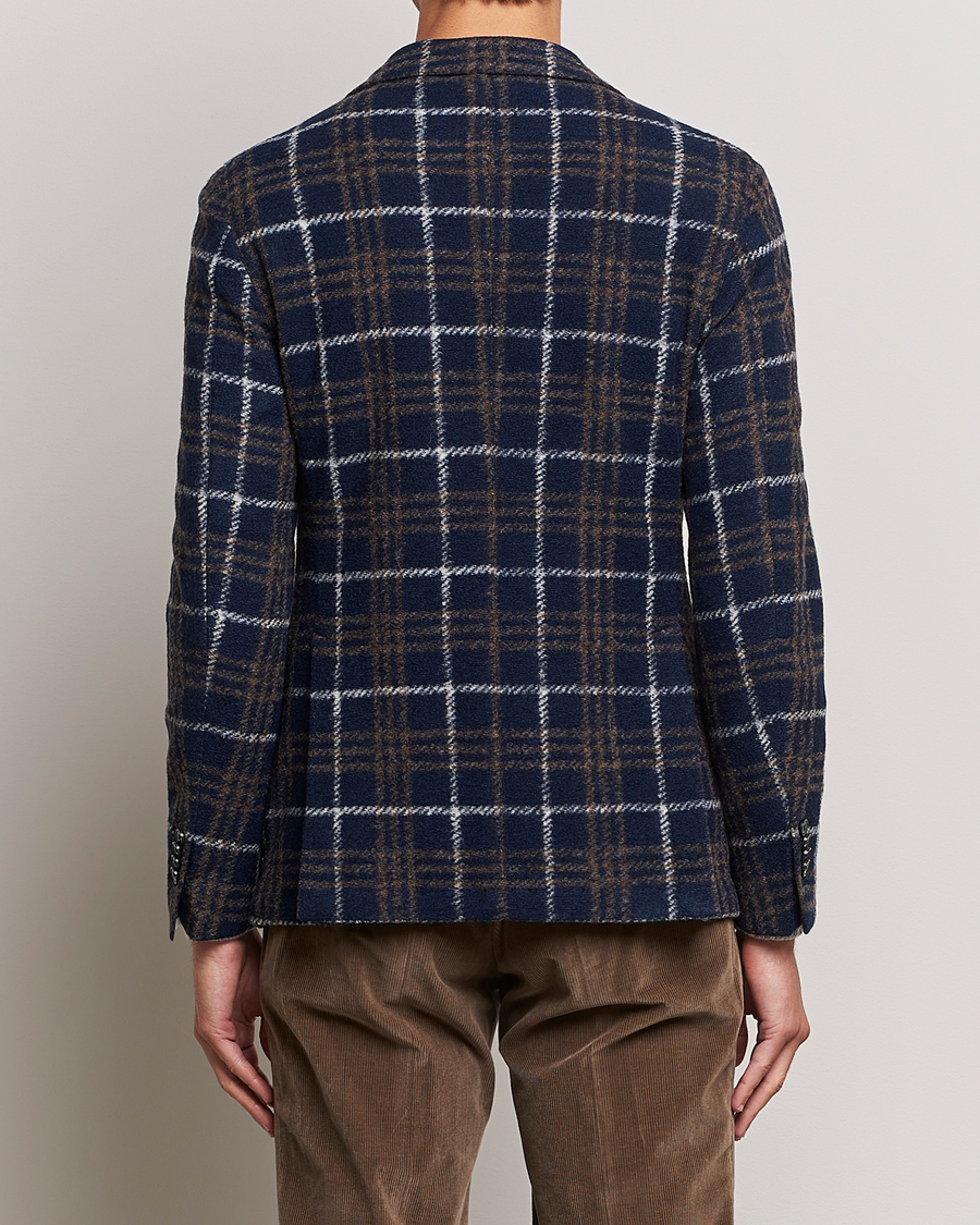 Hombres | Blazers | L.B.M. 1911 | Jack Checked Wool Jersey Blazer Navy