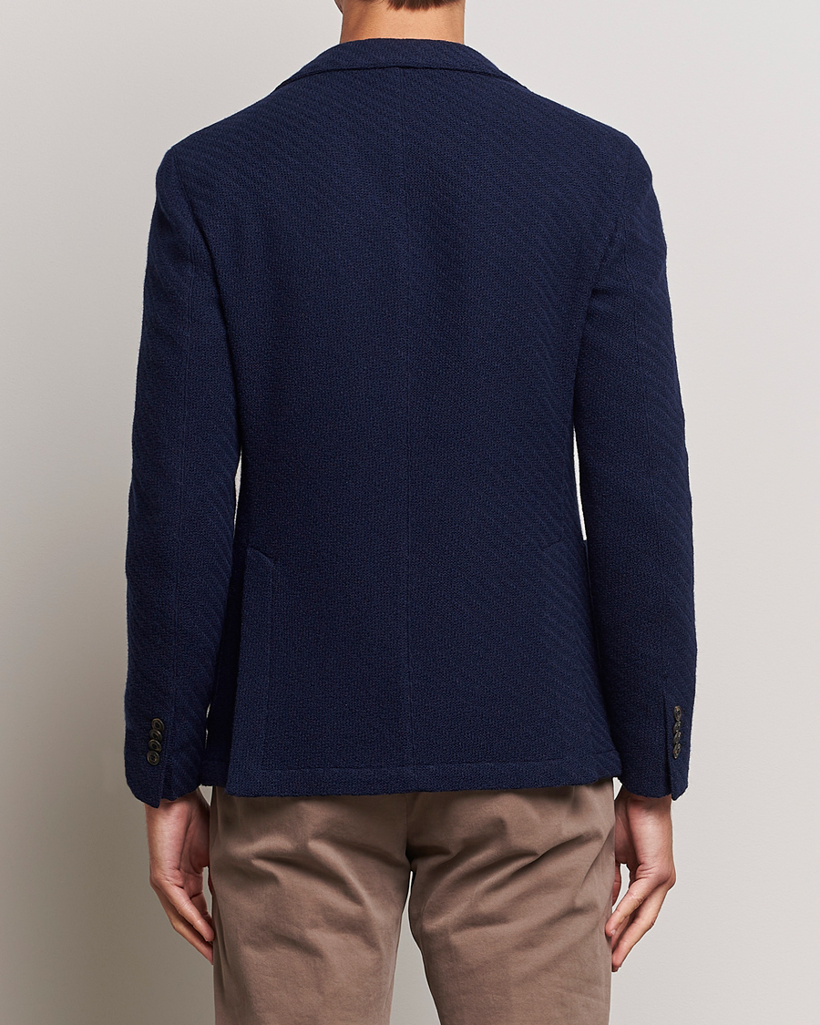 Hombres | Blazers | L.B.M. 1911 | Knitted Punto Wool Structure Blazer Navy