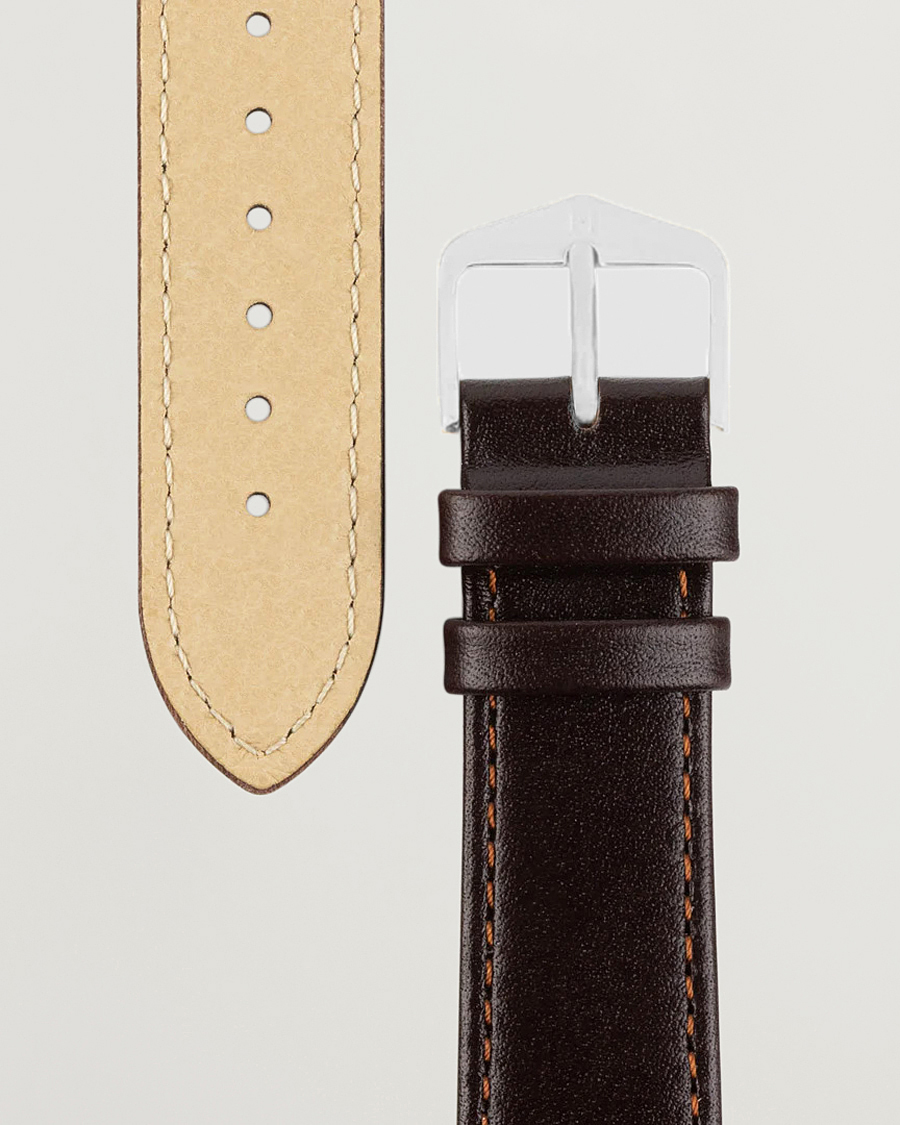 Hombres | HIRSCH | HIRSCH | Osiris Calf Leather Watch Strap Brown