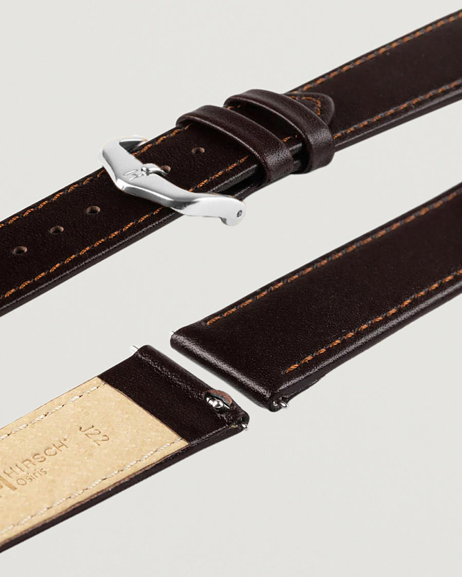Hombres | Correas de reloj | HIRSCH | Osiris Calf Leather Watch Strap Brown