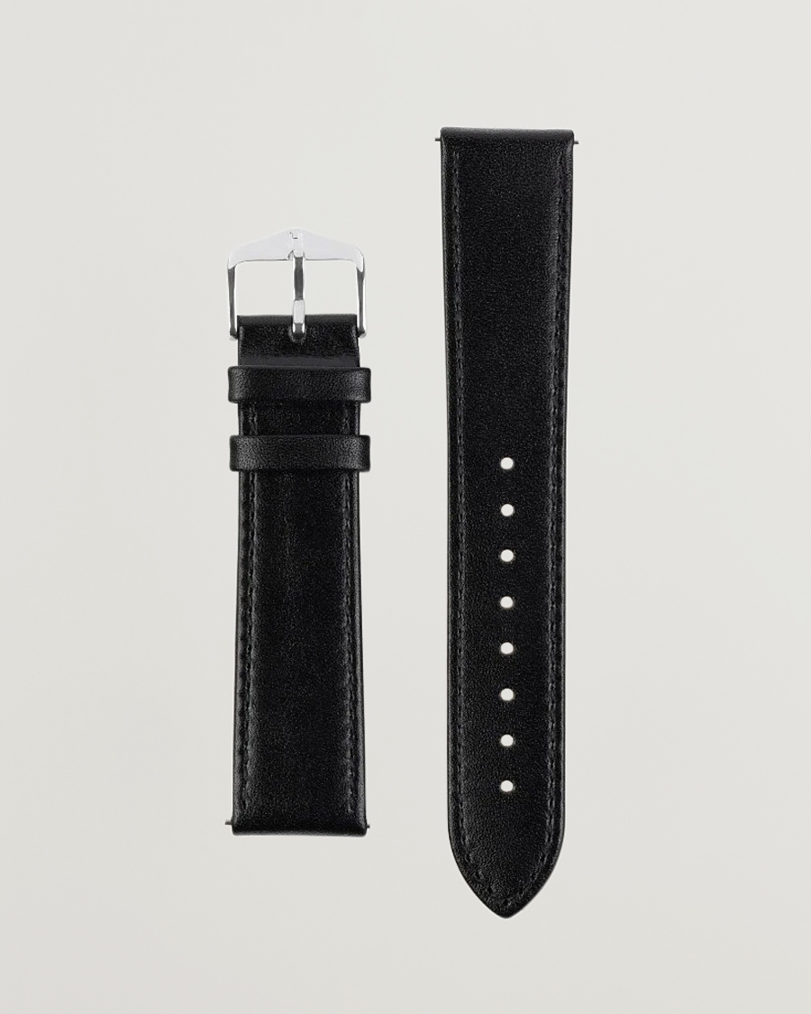 Hombres | Correas de reloj | HIRSCH | Osiris Calf Leather Watch Strap Black