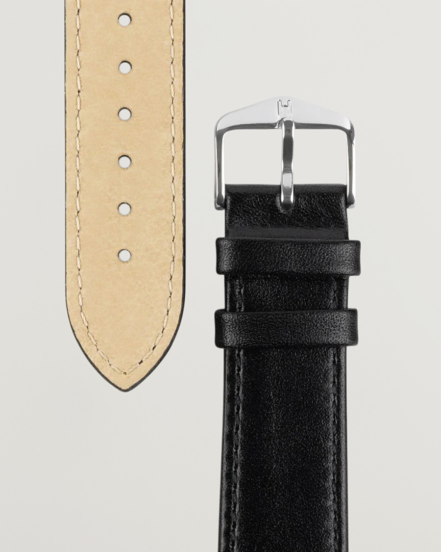 Hombres | Correas de reloj | HIRSCH | Osiris Calf Leather Watch Strap Black
