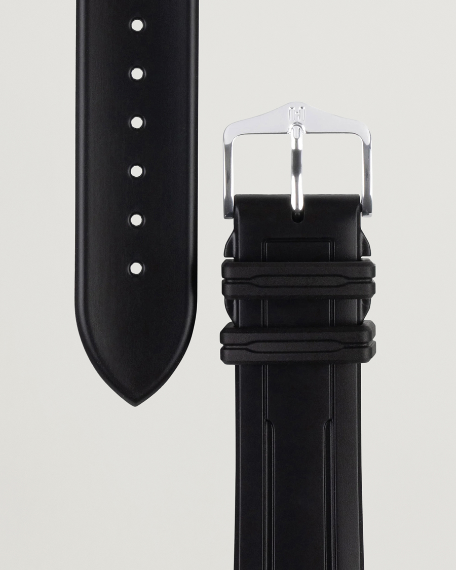 Hombres | Correas de reloj | HIRSCH | Hevea Rubber Watch Strap Black