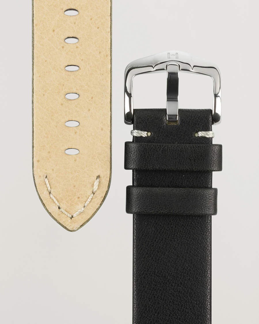Hombres |  | HIRSCH | Ranger Retro Leather Watch Strap Black