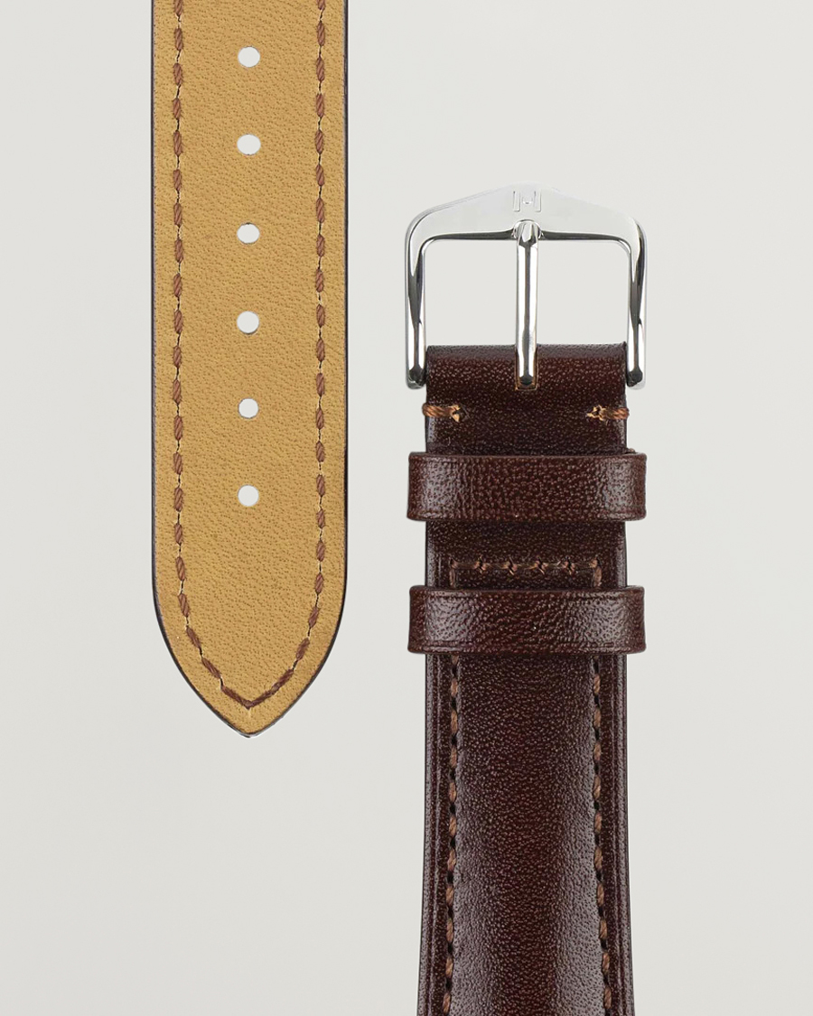 Hombres |  | HIRSCH | Siena Tuscan Leather Watch Strap Brown