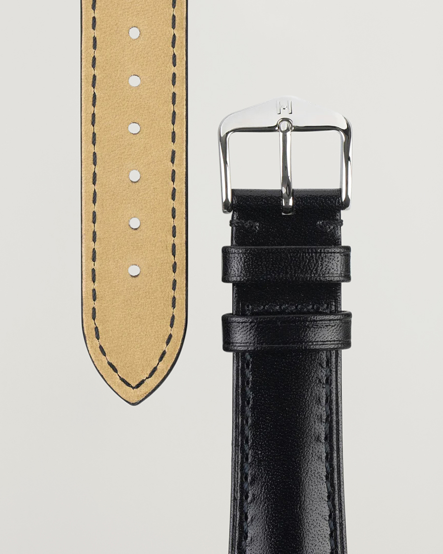 Hombres |  | HIRSCH | Siena Tuscan Leather Watch Strap Black