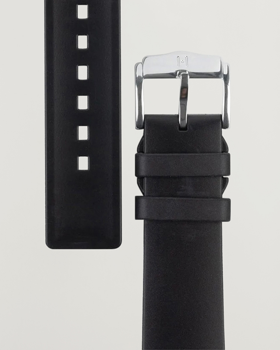 Hombres |  | HIRSCH | Pure Natural Rubber Watch Strap Black