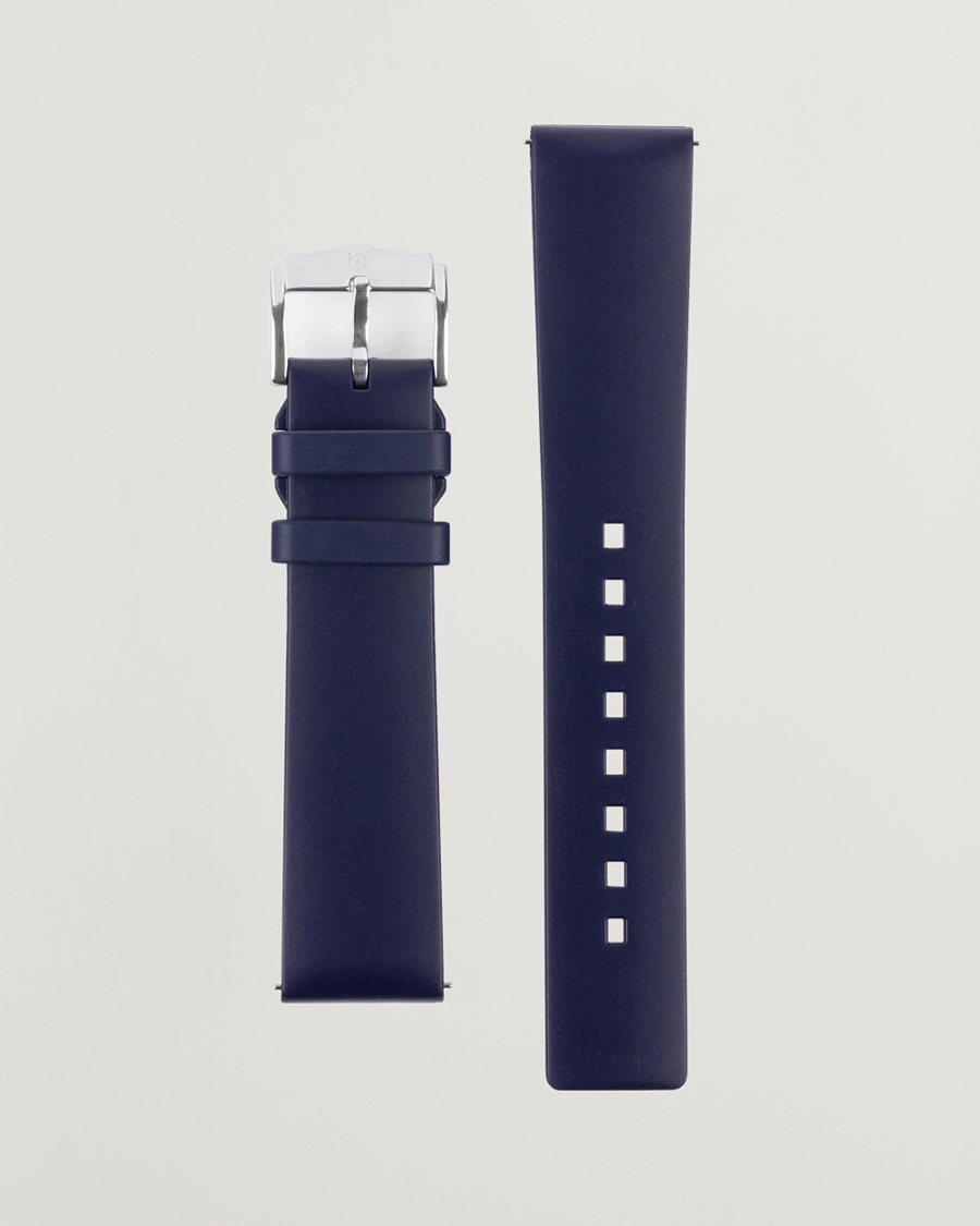Hombres | Correas de reloj | HIRSCH | Pure Natural Rubber Watch Strap Blue